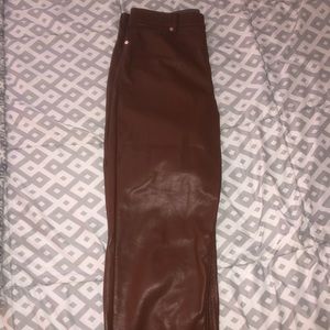 Express Brown Leather Pants